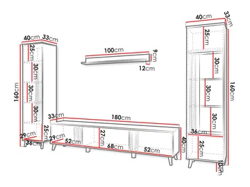 Torvos Møbelsett for stue - Beige - Oppbevaring - Oppbevaringsmøbler - Møbelsett til stue
