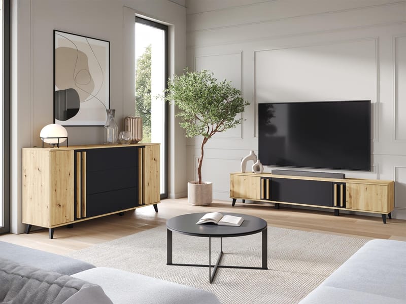 Torvos Møbelsett for stue - Brun/Svart - Oppbevaring - Oppbevaringsmøbler - Møbelsett til stue