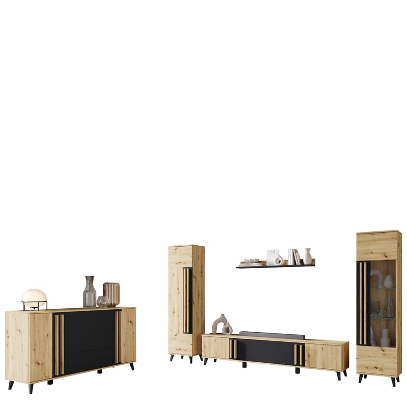 Torvos Møbelsett for stue - Brun/Svart - Oppbevaring - Oppbevaringsmøbler - Møbelsett til stue