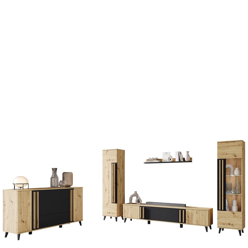 Torvos Møbelsett for stue - Brun/Svart - Oppbevaring - Oppbevaringsmøbler - Møbelsett til stue