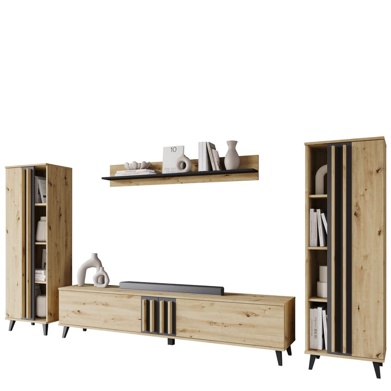 Torvos Møbelsett for stue, Brun/Svart