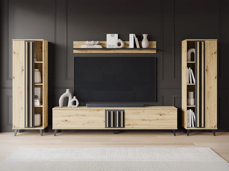 Torvos Møbelsett for stue - Brun/Svart - Oppbevaring - Oppbevaringsmøbler - Møbelsett til stue