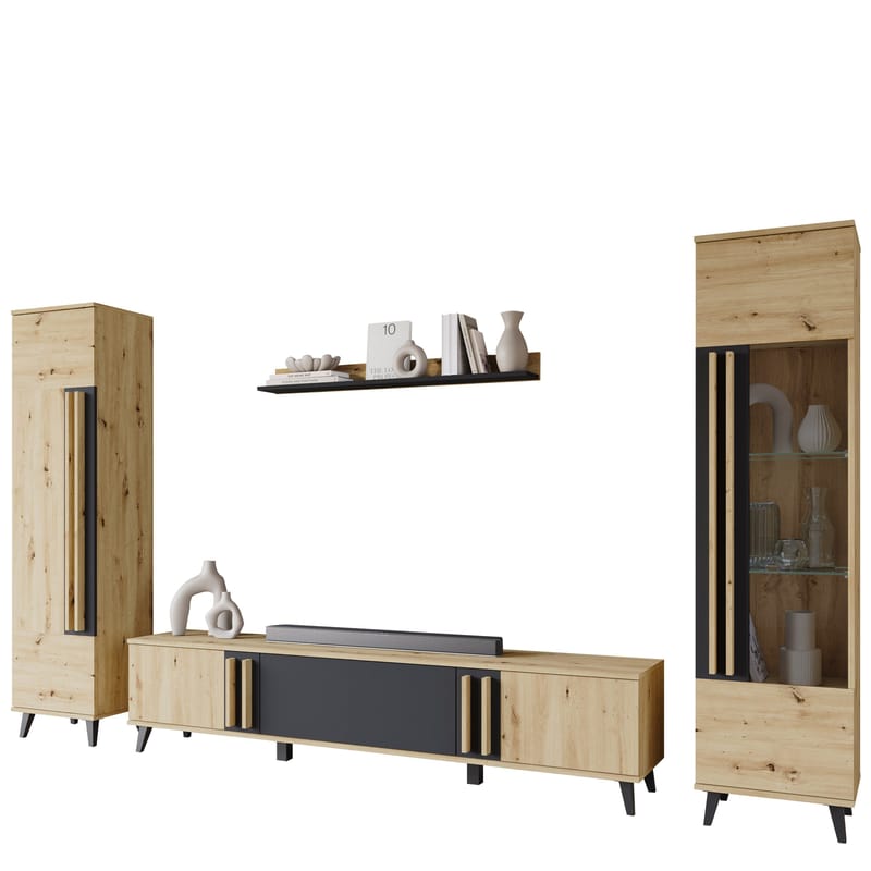 Torvos Møbelsett for stue, Brun/Svart