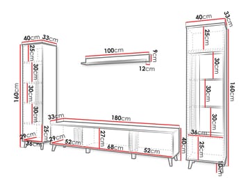Torvos Møbelsett for stue - Svart - Oppbevaring - Oppbevaringsmøbler - Møbelsett til stue