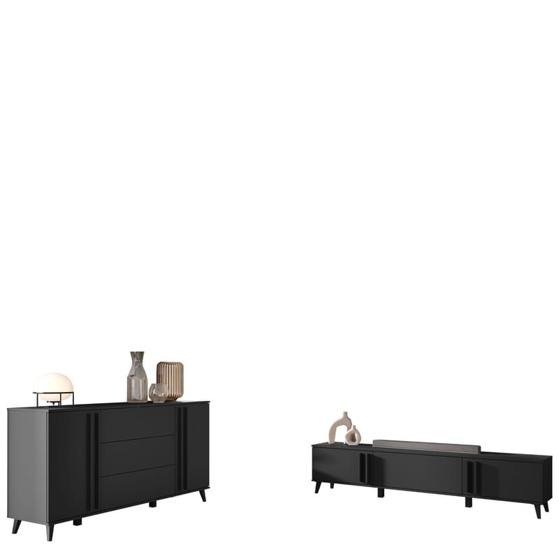 Torvos Møbelsett for stue - Svart - Oppbevaring - Oppbevaringsmøbler - Møbelsett til stue