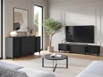 Torvos Møbelsett for stue - Svart - Oppbevaring - Oppbevaringsmøbler - Møbelsett til stue