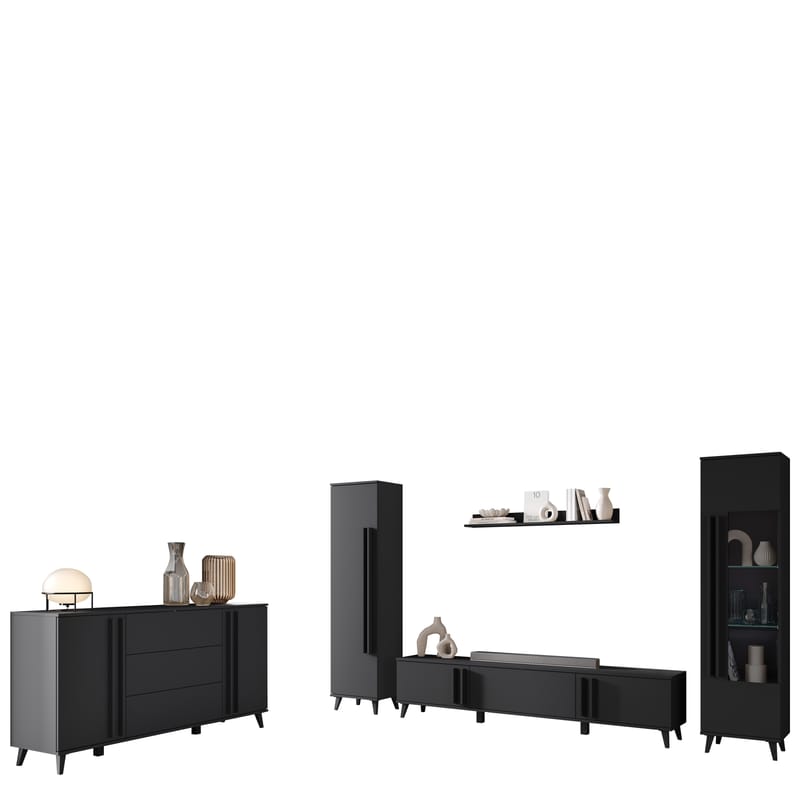 Torvos Møbelsett for stue - Svart - Oppbevaring - Oppbevaringsmøbler - Møbelsett til stue