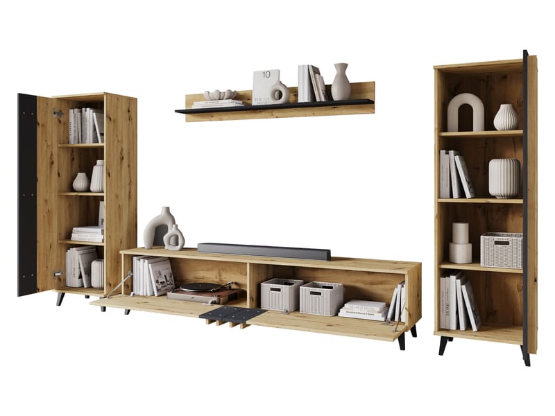 Torvos Møbelsett for stue - Svart - Oppbevaring - Oppbevaringsmøbler - Møbelsett til stue