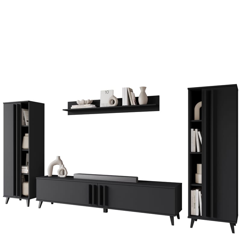 Torvos Møbelsett for stue - Svart - Oppbevaring - Oppbevaringsmøbler - Møbelsett til stue