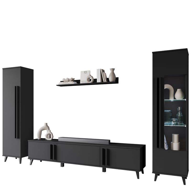 Torvos Møbelsett for stue - Svart - Oppbevaring - Oppbevaringsmøbler - Møbelsett til stue