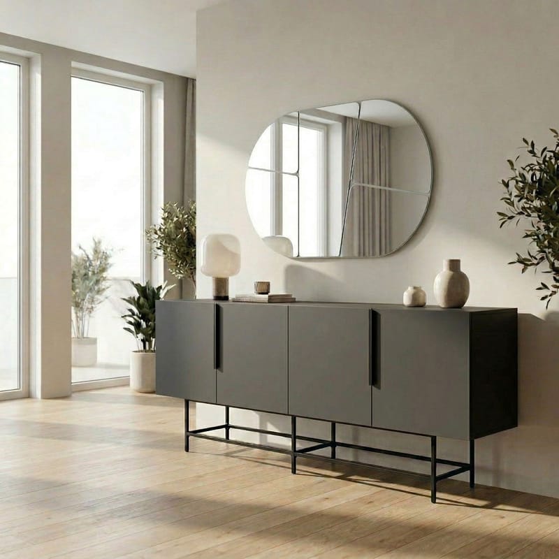 Truvia Konsoll 200x77,9x40 cm - Antrasitt og svart - Oppbevaring - Oppbevaringsmøbler - Sideboard & skjenk