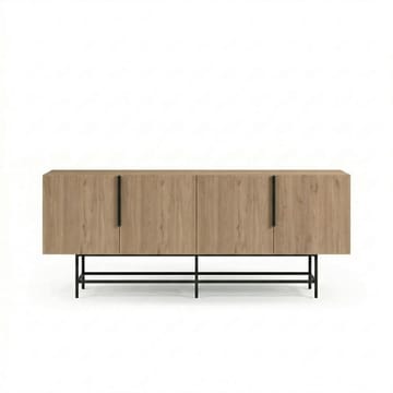 Truvia Konsoll 200x77,9x40 cm - Naturlig eik og svart - Oppbevaring - Oppbevaringsmøbler - Sideboard & skjenk