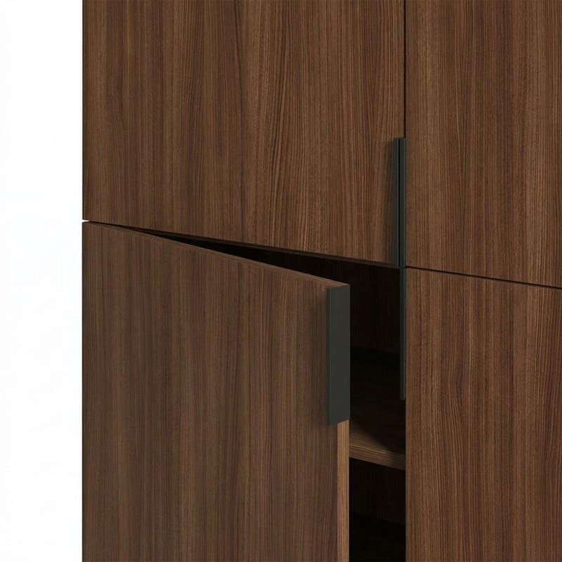 Truvia Skjenk 100x128x40 cm - Milano valnøtt Svart - Oppbevaring - Oppbevaringsmøbler - Sideboard & skjenk