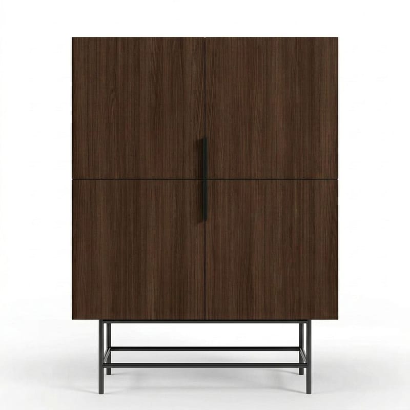 Truvia Skjenk 100x128x40 cm - Milano valnøtt Svart - Oppbevaring - Oppbevaringsmøbler - Sideboard & skjenk