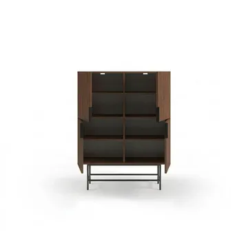 Truvia Skjenk 100x128x40 cm - Milano valnøtt Svart - Oppbevaring - Oppbevaringsmøbler - Sideboard & skjenk
