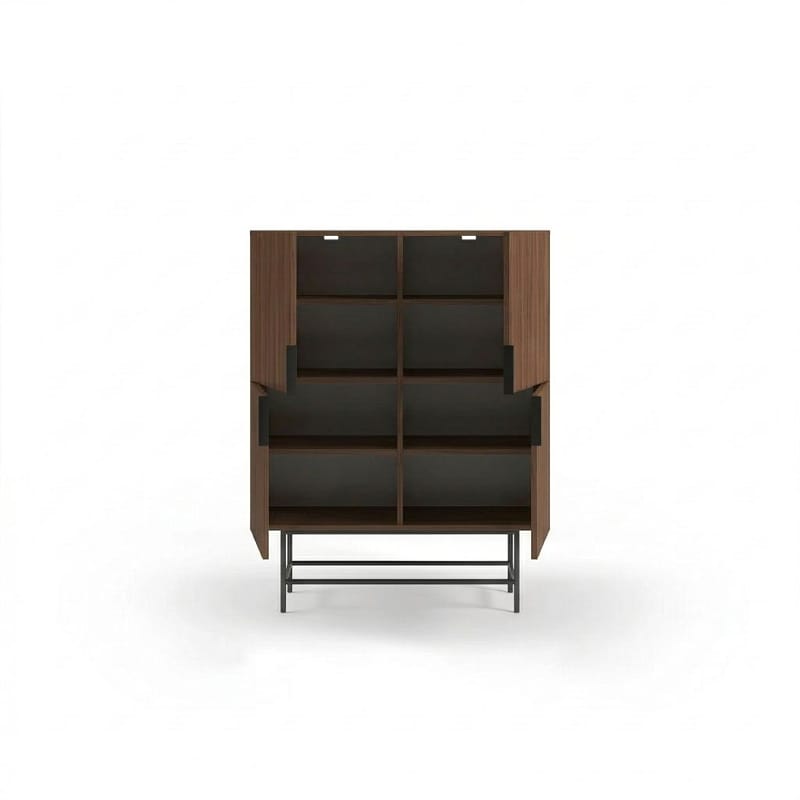 Truvia Skjenk 100x128x40 cm - Milano valnøtt Svart - Oppbevaring - Oppbevaringsmøbler - Sideboard & skjenk
