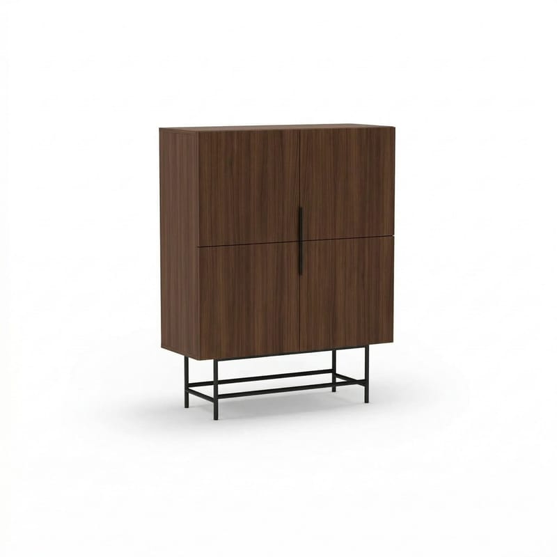 Truvia Skjenk 100x128x40 cm - Milano valnøtt Svart - Oppbevaring - Oppbevaringsmøbler - Sideboard & skjenk