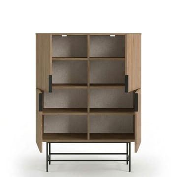 Truvia Skjenk 100x128x40 cm - Naturlig eik Svart - Oppbevaring - Oppbevaringsmøbler - Sideboard & skjenk