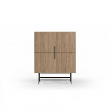 Truvia Skjenk 100x128x40 cm - Naturlig eik Svart - Oppbevaring - Oppbevaringsmøbler - Sideboard & skjenk
