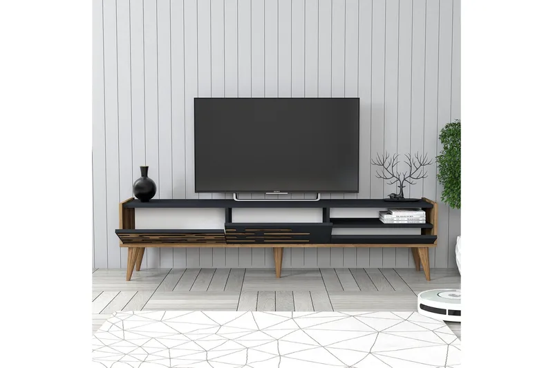 Valensiya Møbelsett for Stue - Valnøtt/Antrasitt - Oppbevaring - Oppbevaringsmøbler - Møbelsett til stue