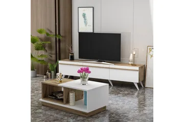 Valentina Møbelsett for Stue - Hvit/Blå - Oppbevaring - Oppbevaringsmøbler - Møbelsett til stue