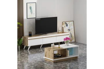 Valentina Møbelsett for Stue - Hvit/Blå - Oppbevaring - Oppbevaringsmøbler - Møbelsett til stue