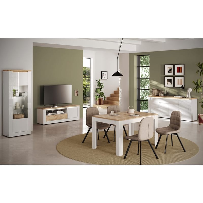 Vandesar Skjenk 207 cm - Natur/Hvit - Oppbevaring - Oppbevaringsmøbler - Sideboard & skjenk