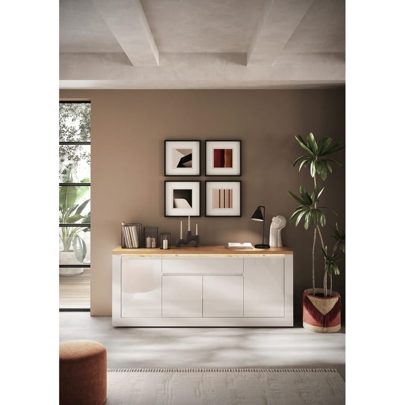 Vandesar Skjenk 207 cm - Natur/Hvit - Oppbevaring - Oppbevaringsmøbler - Sideboard & skjenk