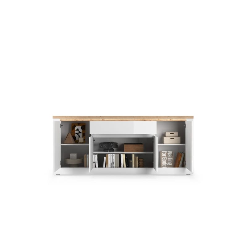 Vandesar Skjenk 207 cm - Natur/Hvit - Oppbevaring - Oppbevaringsmøbler - Sideboard & skjenk