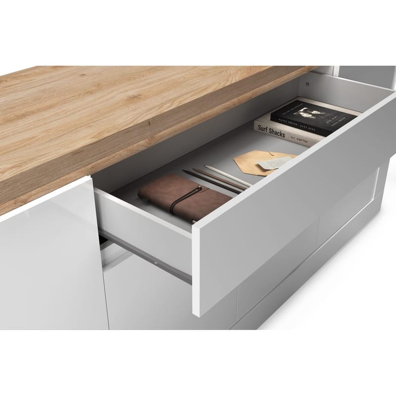 Vandesar Skjenk 207 cm - Natur/Hvit - Oppbevaring - Oppbevaringsmøbler - Sideboard & skjenk
