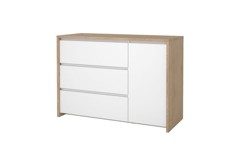 Varun Skjenk 119x48 cm - Hvit/Natur - Oppbevaring - Oppbevaringsmøbler - Sideboard & skjenk