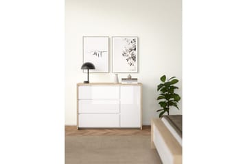 Varun Skjenk 119x48 cm - Hvit/Natur - Oppbevaring - Oppbevaringsmøbler - Sideboard & skjenk