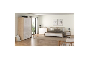 Varun Skjenk 119x48 cm - Hvit/Natur - Oppbevaring - Oppbevaringsmøbler - Sideboard & skjenk