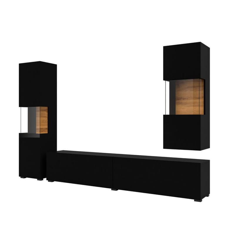 Veggseksjon Ava 3 stykker (05+07+40), Black Onyx