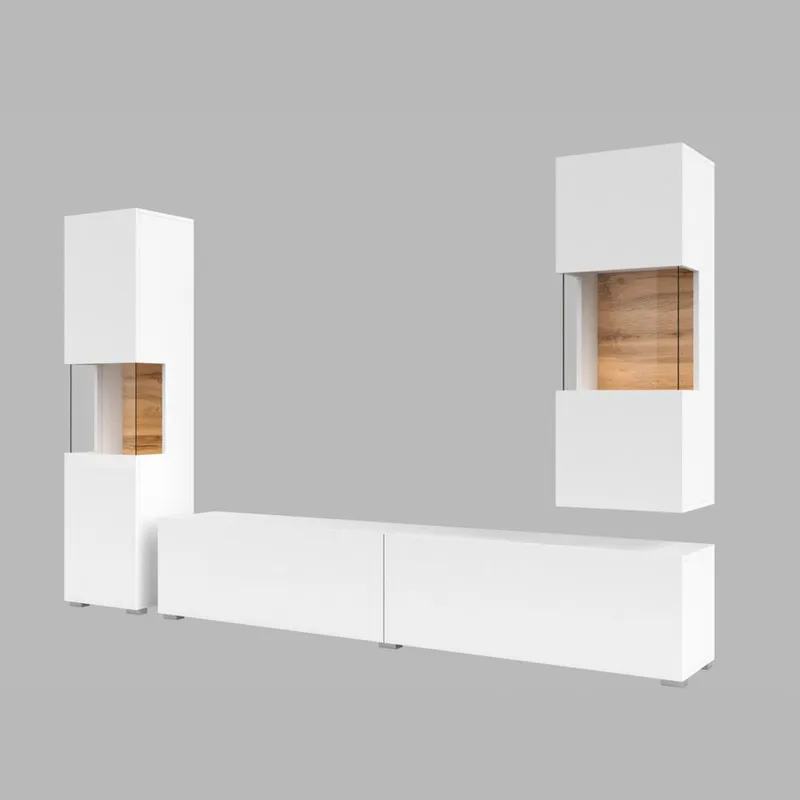 Veggseksjon Ava 3 stykker (05+07+40), Hvit