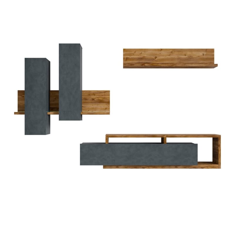 Veggseksjon Bota - Apple Gran - Oppbevaring - Oppbevaringsmøbler - Møbelsett til stue