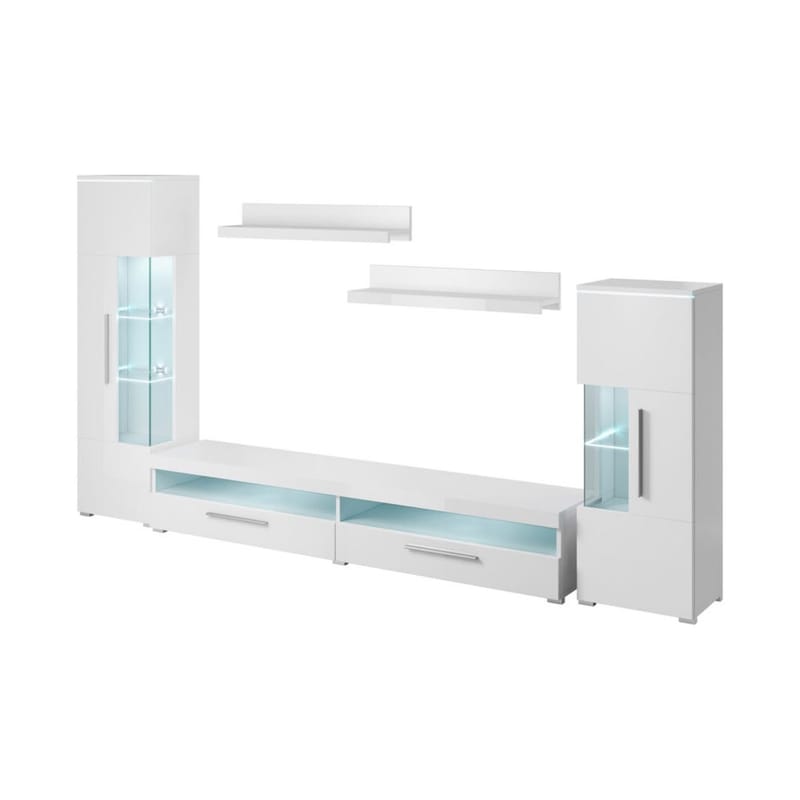 Veggseksjon India, Hvit, 290 cm