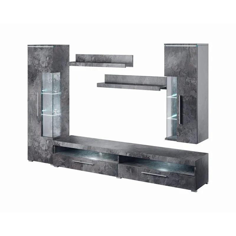 Veggseksjon India, Skifer, 285 cm