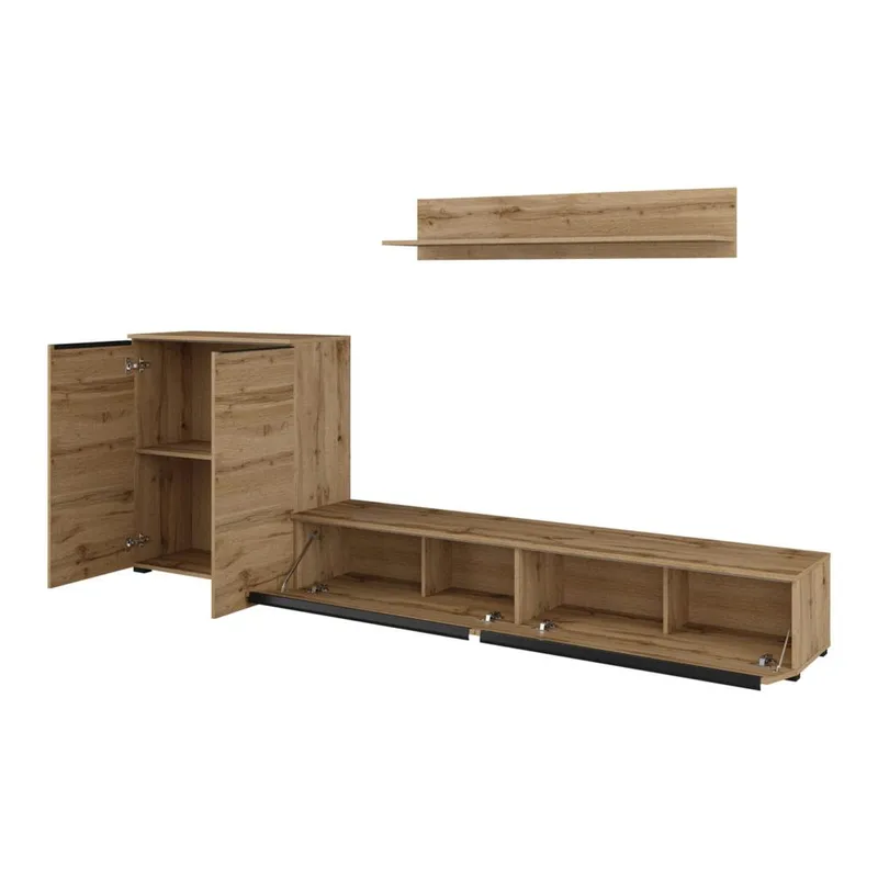 Veggseksjon Tana - Wotan eik - Oppbevaring - Oppbevaringsmøbler - Møbelsett til stue