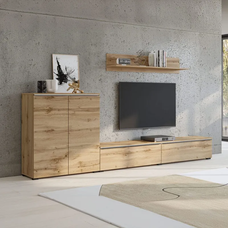 Veggseksjon Tana - Wotan eik - Oppbevaring - Oppbevaringsmøbler - Møbelsett til stue