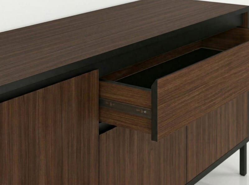 Velar Konsoll 180x80x40 cm - Milano Walnut, Wood Black, Black - Oppbevaring - Oppbevaringsmøbler - Sideboard & skjenk