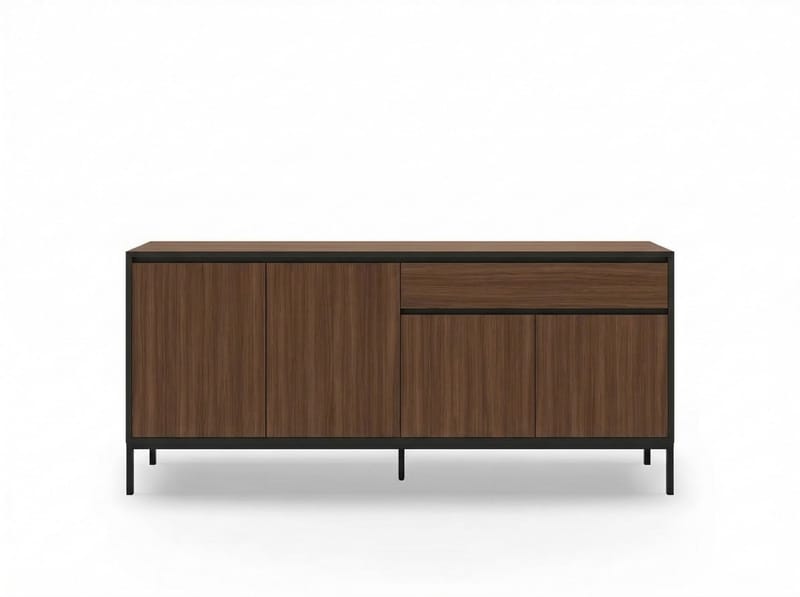 Velar Konsoll 180x80x40 cm - Milano Walnut, Wood Black, Black - Oppbevaring - Oppbevaringsmøbler - Sideboard & skjenk