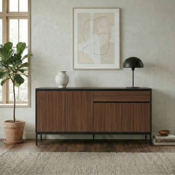 Velar Konsoll 180x80x40 cm - Milano Walnut, Wood Black, Black - Oppbevaring - Oppbevaringsmøbler - Sideboard & skjenk