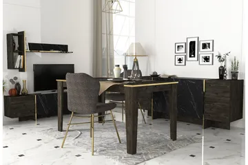 Veyron Møbelsett for Stue - Svart/Gull - Oppbevaring - Oppbevaringsmøbler - Møbelsett til stue