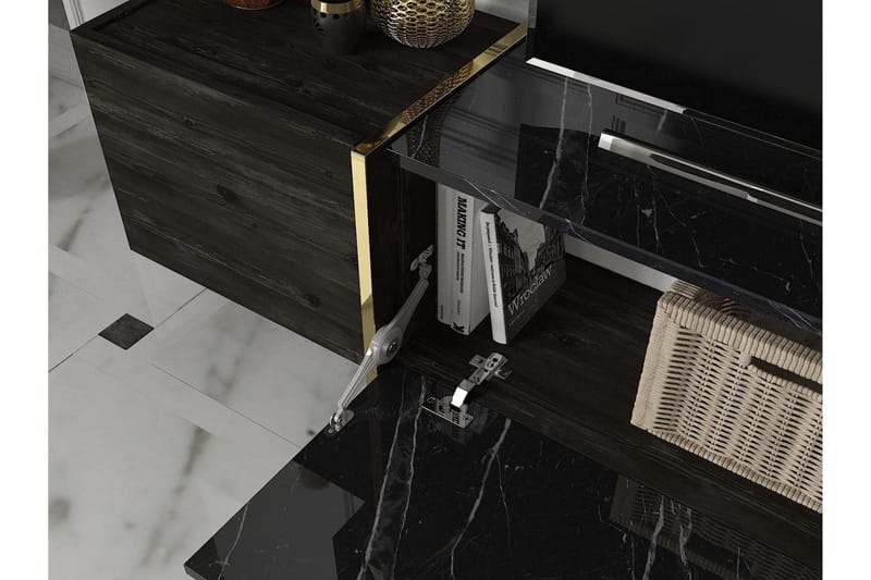 Veyron Møbelsett for Stue - Svart/Gull - Oppbevaring - Oppbevaringsmøbler - Møbelsett til stue