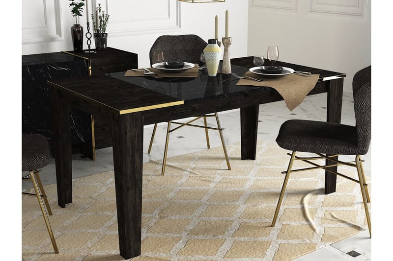 Veyron Møbelsett for Stue - Svart/Gull - Oppbevaring - Oppbevaringsmøbler - Møbelsett til stue