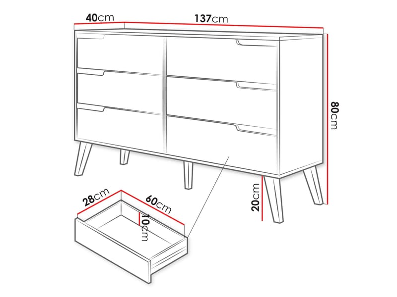 Virello skjenk 137 cm - brun - Oppbevaring - Oppbevaringsmøbler - Sideboard & skjenk