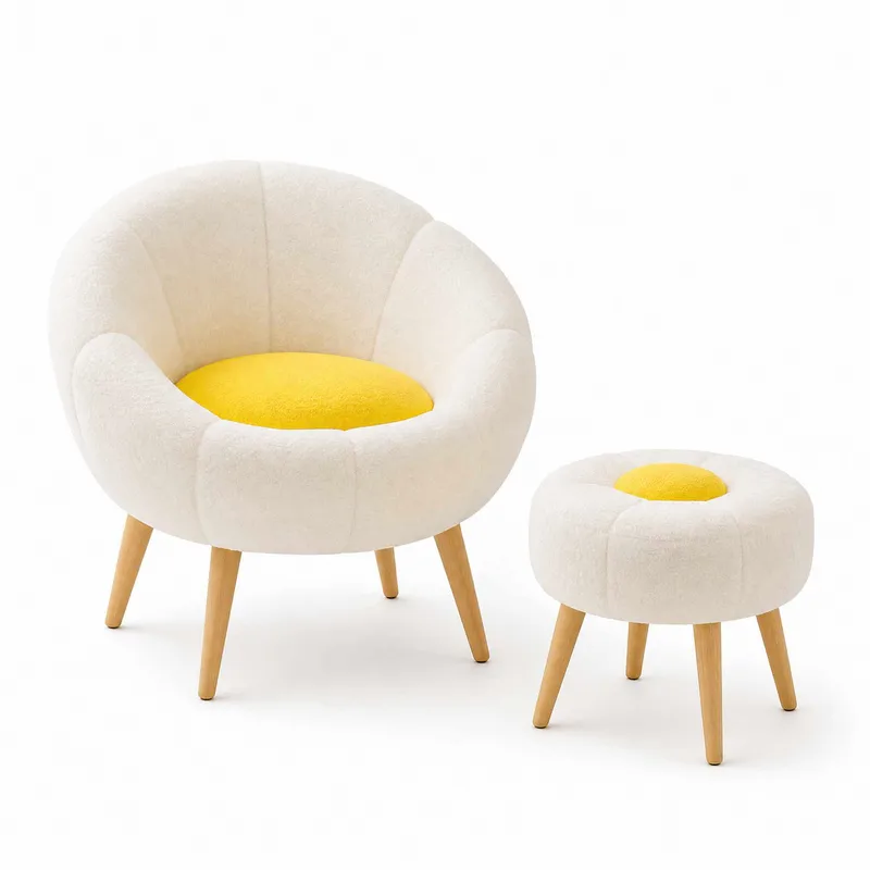 Wing Chair & Side Table Set (2 Pieces) Atelier Del Sofa