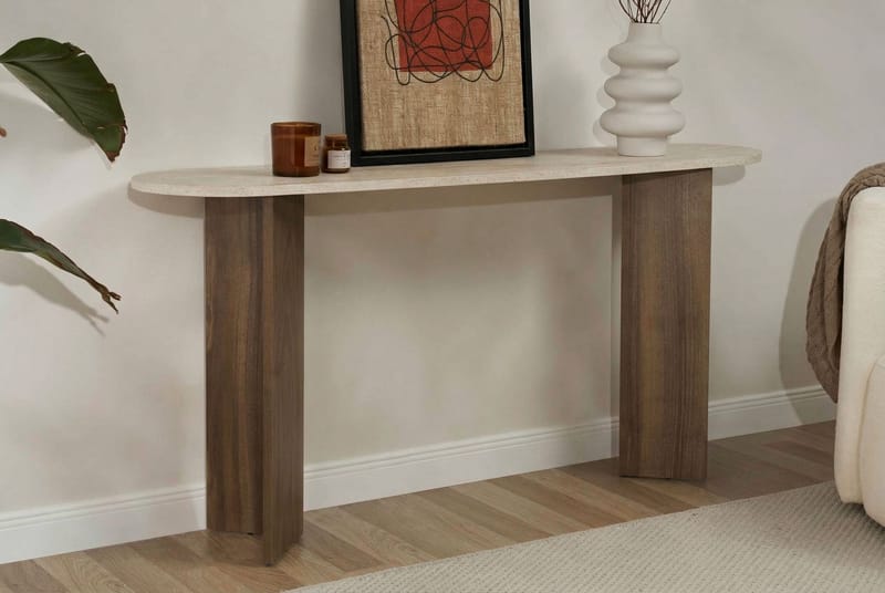 Yeno Skjenk 150x75x35 cm - Travertin, Venezia valnøtt - Oppbevaring - Oppbevaringsmøbler - Sideboard & skjenk