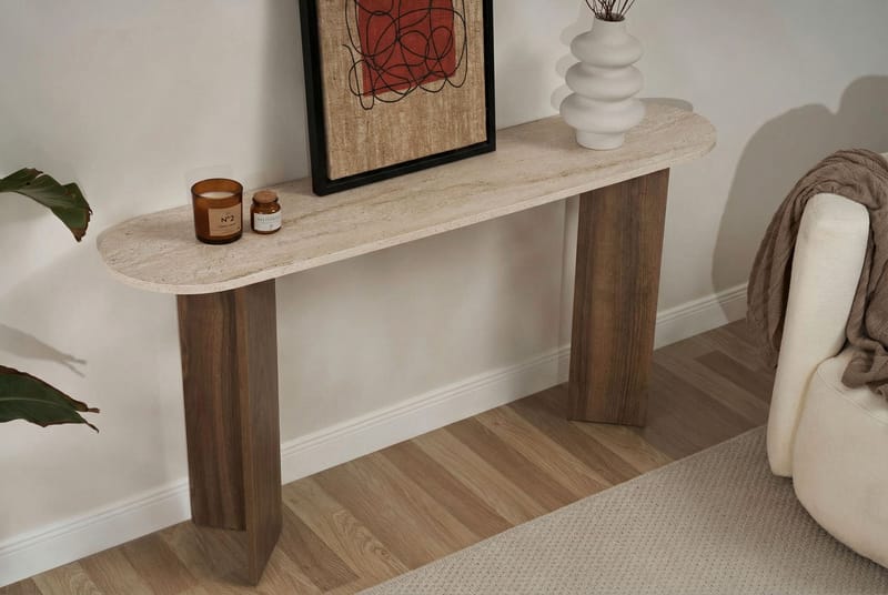 Yeno Skjenk 150x75x35 cm - Travertin, Venezia valnøtt - Oppbevaring - Oppbevaringsmøbler - Sideboard & skjenk